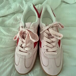 Madden Girl Pink and Red Low-Top Sneakers